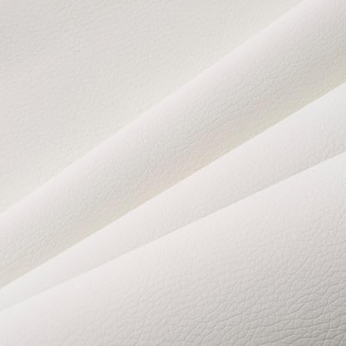 Leder Reparatur Set Patch Kit, 60 x 137cm Lederflicken Selbstklebend, Leder Selbstklebend Patch, Kunstleder Selbstklebend für Sofas, Autositze, Bürostuhl, Handtasche, Kopfteil (Weiß) von YANJINGHE