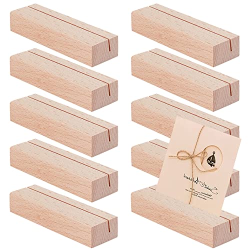 Tischkarte Inhaber, 10 Stück Holz Kartenhalter, Holz Tischnummer Clip, Kraftkarton Tischkarten, Photo Holder, für Fotos, Memo, Menü, Geburtstage, Hochzeit, Abendessen, Party Tischschild von YANJINGHE