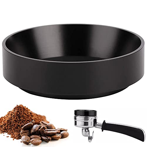 Universal Kaffeedosierring, 53mm Espresso Siebträger Trichter, Espresso Trichter Ersatz, Kaffee Dosiertrichter, Kaffeemaschine Zubehör, für die Kaffeezubereitung (Schwarz) von YANJINGHE