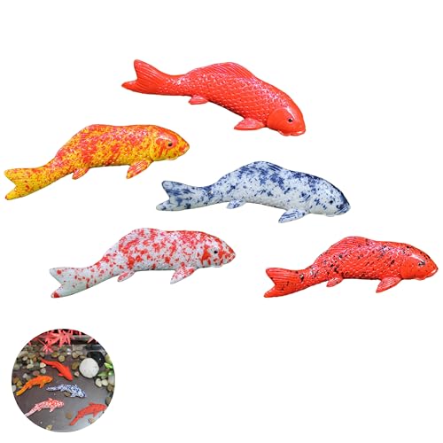 YANJIY Stück Koi Deko, Künstlicher Schwimmender Fisch, Schwimmende Deko Fische, Aquarium Deko Fische Klein, Harz Fische, Miniteich Zubehör, Teichfische, Fisch Fälschung, Für Terrarium Landschaftsbau YANJIY Stück Koi Deko, Künstlicher Schwimmender Fisch, Schwimmende Deko Fische, Aquarium Deko Fische Klein, Harz Fische, Miniteich Zubehör, Teichfische, Fisch Fälschung, Für Terrarium Landschaftsbau von YANJIY