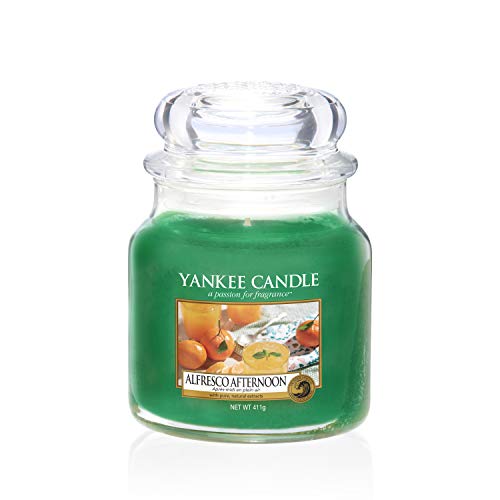 Yankee Candle Alfresco Afternoon Kerze im Glas, grün, medium, 411 von Yankee Candle