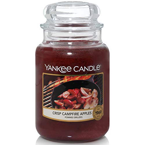 Yankee Candle Duftkerze im Glas| Crisp Campfire Apples | Brenndauer bis zu 150 Stunden|Große Kerze im Glas von Yankee Candle