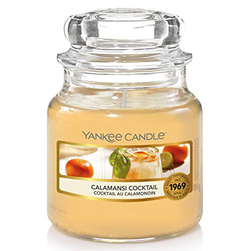 Yankee Candle Duftkerze im Glas (klein) | Calamansi Cocktail | Brenndauer bis zu 30 Stunden | Garden Hideaway Kollektion von Yankee Candle