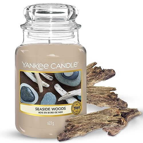 Yankee Candle Duftkerze im Glas (groß) | Seaside Woods | Brenndauer bis zu 150 Stunden von Yankee Candle