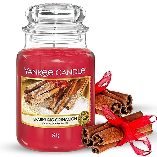 Yankee Candle Duftkerze | Sparkling Cinnamon | Brenndauer bis zu 150 Stunden, Große Kerze im Glas von Yankee Candle