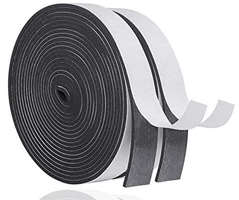 Dichtungsband Selbstklebend für Türen Fensterdichtung 20mm(B) x 3mm(D)/10m(L) Schaumstoff Klebeband Gummidichtung Gegen Kalte Zugluft/Anti-Kollision/Schalldichter/Wasserdichter/Staubdicht Schwarz von YANKUIRUI