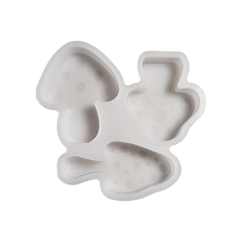 3 Hohlräume Pilz Silikonkerzenformen Zum Herstellen Von Kerzenseife Multipurpose Silikone Formen Für Festival Dekoration Pilzschimmelpilze von YANPINGJIA