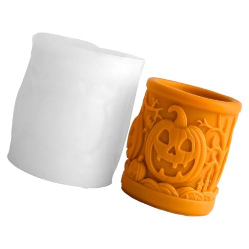 Halloween Thematische Kerze Silikon Schimmel Multipurpose Zylinderform Form Zum Herstellen Von Kerzenseife Home Dekoration Lebensmittelqualität Schimmel von YANPINGJIA
