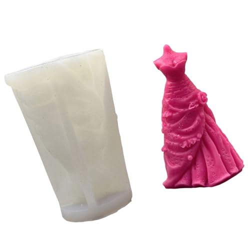 Hochzeitskleid Kerzenformen Gussformen Epoxidharz Ornament Plasters Form Prinzessin Kleider Silikon Silikon Hochzeitskleider Kerzenpflaster Gießen von YANPINGJIA