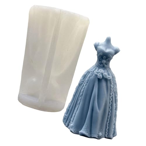 Hochzeitskleid Kerzenformen Gussformen Epoxidharz Ornament Plasters Form Prinzessin Kleider Silikon Silikon Hochzeitskleider Kerzenpflaster Gießen von YANPINGJIA