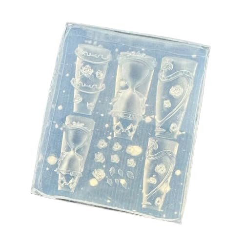 Premium Silikon Nägel Kunstform Rosenjahrglas Muster Craft Tool Für Dekoration Nägel Schnitzten Schimmel Stuhlglas Rosennagelschnitzform Form von YANPINGJIA