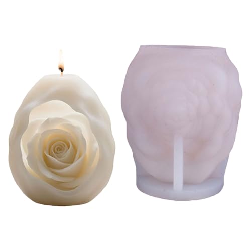 Rosen-Silikonformen für Epoxidharz und Herstellung von Blumenseife mit einfachem Entformungsdesign, dekorative Rosen-Silikonform von YANPINGJIA