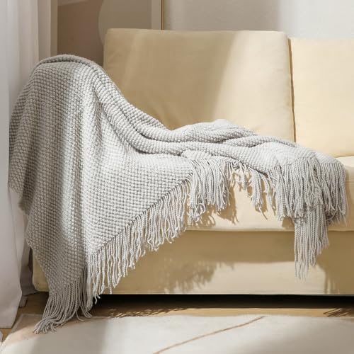 YANQSHM Decken für Sofa, Sofaüberwürfe mit Fransen Grob Gestrickt Dekorative Bettdecken Leicht Weich für Büro Reisen Nickerchen Vielseitig Einsetzbar Couch Bezüge Tagesdecke Grau 70 X 240 cm YANQSHM Decken für Sofa, Sofaüberwürfe mit Fransen Grob Gestrickt Dekorative Bettdecken Leicht Weich für Büro Reisen Nickerchen Vielseitig Einsetzbar Couch Bezüge Tagesdecke Grau 70 X 240 cm von YANQSHM