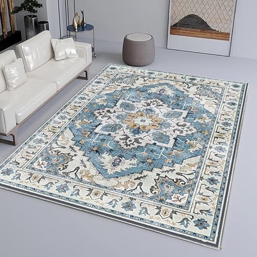 YANQSHM Teppiche Wohnzimmer 60x90cm Teppiche Schlafzimmer Vintage Boho Teppich Wohnzimmer Weicher Kurzflor Traditionelle Rugs Küche Esszimmer Flur Leicht Zu Reinigen Hellblau 60 X 90 cm YANQSHM Teppiche Wohnzimmer 60x90cm Teppiche Schlafzimmer Vintage Boho Teppich Wohnzimmer Weicher Kurzflor Traditionelle Rugs Küche Esszimmer Flur Leicht Zu Reinigen Hellblau 60 X 90 cm von YANQSHM