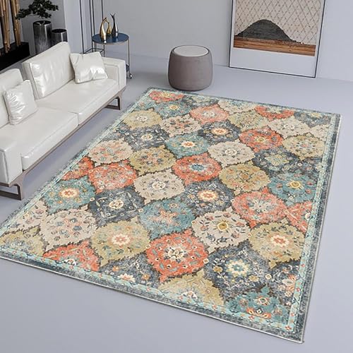 YANQSHM Wohnzimmer Teppich 120x180cm Teppiche Schlafzimmer Vintage Boho Teppich Wohnzimmer Weicher Kurzflor Traditionelle Rugs Küche Esszimmer Flur Leicht Zu Reinigen Bunt 120 X 180 cm YANQSHM Wohnzimmer Teppich 120x180cm Teppiche Schlafzimmer Vintage Boho Teppich Wohnzimmer Weicher Kurzflor Traditionelle Rugs Küche Esszimmer Flur Leicht Zu Reinigen Bunt 120 X 180 cm von YANQSHM