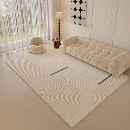 YANQSHM Wohnzimmer Teppich 120x200cm Waschbarer Teppich Wohnzimmer Modern Beige Weich Kurzflorig Flauschig rutschfest Geometrischer Teppiche Große Loungematte Schlafzimmer Esszimmer Büro 120 X 200 YANQSHM Wohnzimmer Teppich 120x200cm Waschbarer Teppich Wohnzimmer Modern Beige Weich Kurzflorig Flauschig rutschfest Geometrischer Teppiche Große Loungematte Schlafzimmer Esszimmer Büro 120 X 200 von YANQSHM