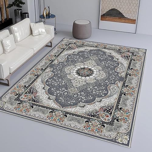 YANQSHM Wohnzimmer Teppich 200x.300cm Teppiche Schlafzimmer Vintage Boho Teppich Wohnzimmer Weicher Kurzflor Traditionelle Rugs Küche Esszimmer Flur Leicht Zu Reinigen Grau 200 X 300 cm YANQSHM Wohnzimmer Teppich 200x.300cm Teppiche Schlafzimmer Vintage Boho Teppich Wohnzimmer Weicher Kurzflor Traditionelle Rugs Küche Esszimmer Flur Leicht Zu Reinigen Grau 200 X 300 cm von YANQSHM