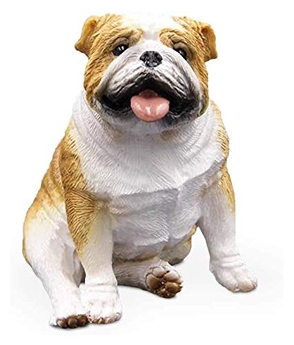 YANRUI Bulldog-Statue, englische Bulldogger Simulation Skulptur Charakter Harz Modell kleines Auto Dekoration Zubehör Home Office Desktop Figuren von YANRUI