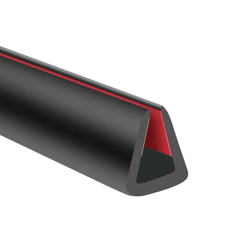 Gummikantenprofil, selbstklebender flexibler U-Profil-Kantenschutz für Glas, Flexiglas und Sperrholz, Größe 5/16" (8 mm), passend für 7–9 mm breite Kanten, schwarz, 6 m von YANRUIPRO
