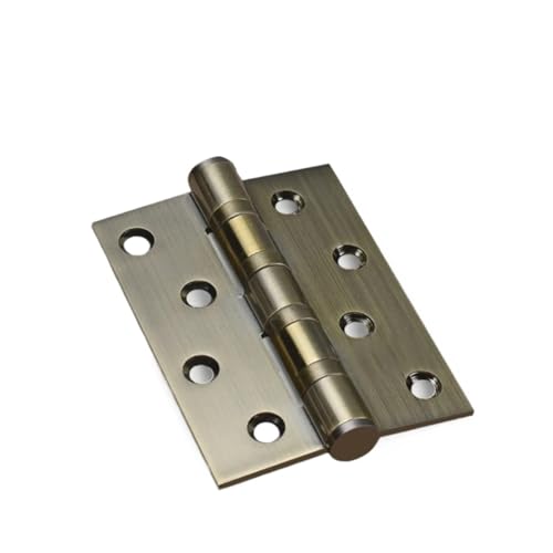 Scharniere Edelstahlscharnier 4 Zoll Lager Scharniere 3mm Dicke Türen Möbelbeschläge Scharniere Klappbar(Bronze) von YANSHUYU