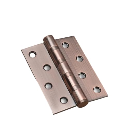 Scharniere Edelstahlscharnier 4 Zoll Lager Scharniere 3mm Dicke Türen Möbelbeschläge Scharniere Klappbar(Red) von YANSHUYU
