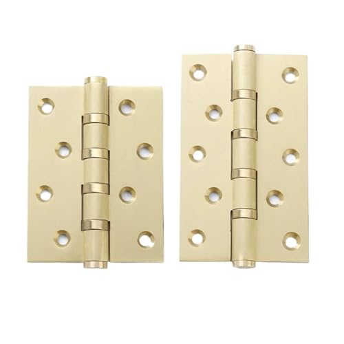 Scharniere Türscharnier aus massivem Messing, 3 mm dick, Lagerscharniere Scharniere Klappbar(5inch) von YANSHUYU