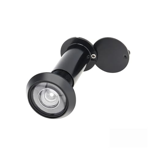 TüRspion 16mm 200 Grad Türspion Guckloch Glaslinse Weitwinkel Messing Peek Gucklöcher for 35-60mm Türstärke TüRspion Ohne Bohren(Black) von YANSHUYU