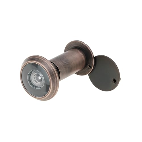 TüRspion 16mm 200 Grad Türspion Guckloch Glaslinse Weitwinkel Messing Peek Gucklöcher for 35-60mm Türstärke TüRspion Ohne Bohren(ORB) von YANSHUYU