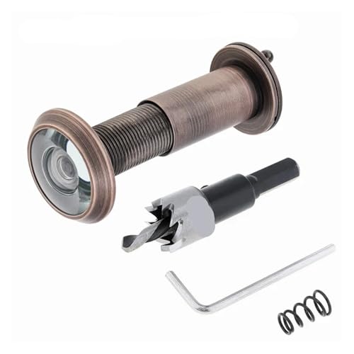 TüRspion 16mm 200 Grad Türspion Guckloch Glaslinse Weitwinkel Messing Peek Gucklöcher for 35-60mm Türstärke TüRspion Ohne Bohren(ORB Set) von YANSHUYU