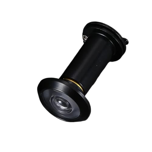 TüRspion 1PC Cat Eye Hotel Holztür und Fenster Zubehör Universal mit hinterer Abdeckung Tür Auge einstellbar TüRspion Ohne Bohren(Black) von YANSHUYU
