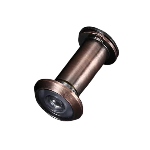 TüRspion 1PC Cat Eye Hotel Holztür und Fenster Zubehör Universal mit hinterer Abdeckung Tür Auge einstellbar TüRspion Ohne Bohren(Red bronze) von YANSHUYU