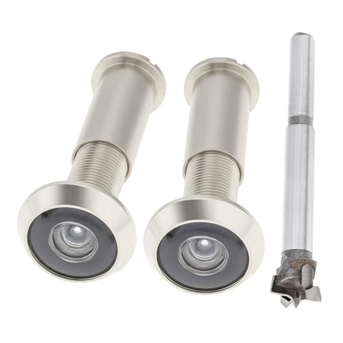 TüRspion 2 stücke 200 Grad 16 Mm Türspion Guckloch for 1,57 zoll Bis 2,36 zoll Tür Glas Linse Peek Peep Löcher TüRspion Ohne Bohren(Silver) von YANSHUYU