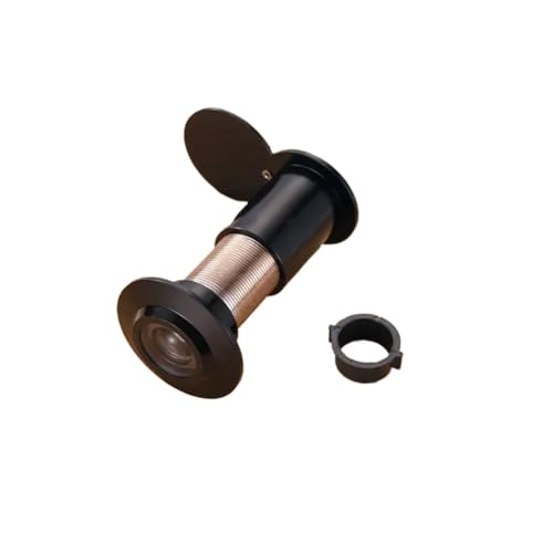 TüRspion Türspionkamera, verstellbar, 14 mm, 26 mm Rohrdurchmesser, 220 Weitwinkel, Tür mit Abdeckung, verdickt TüRspion Ohne Bohren(68-98mm-black) von YANSHUYU
