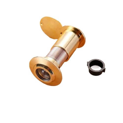 TüRspion Türspionkamera, verstellbar, 14 mm, 26 mm Rohrdurchmesser, 220 Weitwinkel, Tür mit Abdeckung, verdickt TüRspion Ohne Bohren(68-98mm-golden) von YANSHUYU