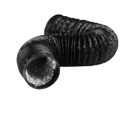 YANSHUYU Abluftschlauch 1,5 m schwarzer Belüftungsschlauch, Flexibles Rohr for Abluftventilatoren LüFtungsschlauch von YANSHUYU