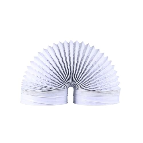 YANSHUYU Abluftschlauch Weißer zusammengesetzter Rohr-Belüftungskanal-skalierbarer Rauch-Rohr-Küchen-Ruf-Hauben-Flexibler Schlauch LüFtungsschlauch(1.5M_100MM) von YANSHUYU