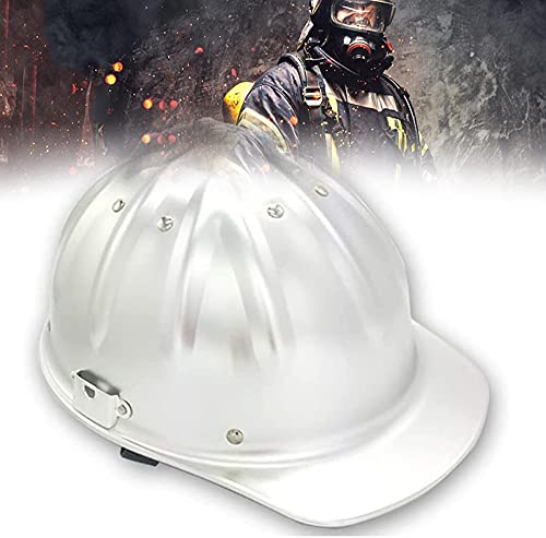 YANSQH Industrieschutzhelm Bauhelm Aluminium Hard, 4-Punkt Textilbeschlag mit Drehverschluss, Bauarbeiterhelm mit verstellbarem Helm von YANSQH