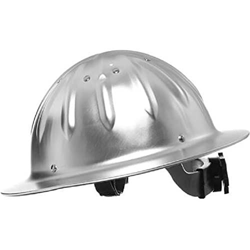 YANSQH Wide Brim Aluminium Large Hat Helm, Bauhelm Aluminium Hard, Einstellbarer Arbeitshelm, 4-Punkt-Nietschnalle für die Obere Strebe, Baustellenhelme Aluminiumlegierung von YANSQH