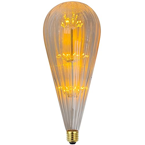 YANUODA LED Glühbirne Vintage Glühbirne 3W 2200 Kelvin Warmes Licht E27 Träne Feuerwerk Deko Edison Birne von YANUODA