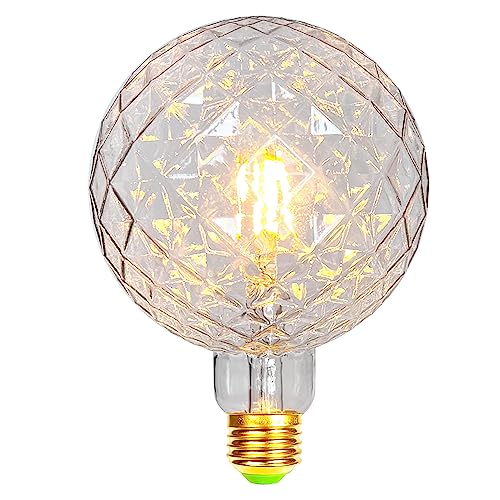 YANUODA Vintage Led Birne G125 Edison Birne 4W Warmweiß Kristall DIY Dekorative Glühbirne 220-240V E27 (Transparent) von YANUODA