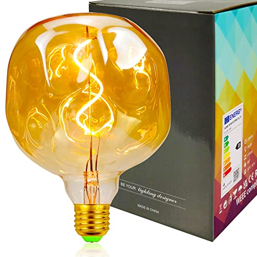 YANUODA Vintage Led Glühbirne G125 4W Dimmbare LED Filament Edison Birne DIY Dekorative Glühbirne 220/240V E27 (Stein) von YANUODA