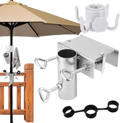 YANXINKE Sonnenschirmhalter Balkongeländer, Sonnenschirm Halterung Balkon, Sonnenschirm Halterung Balkon Anwendbar Ø25-38mm, Schirmständer Sonnenschirmhalter für Garten Terrasse Balkon Geländer YANXINKE Sonnenschirmhalter Balkongeländer, Sonnenschirm Halterung Balkon, Sonnenschirm Halterung Balkon Anwendbar Ø25-38mm, Schirmständer Sonnenschirmhalter für Garten Terrasse Balkon Geländer von YANXINKE