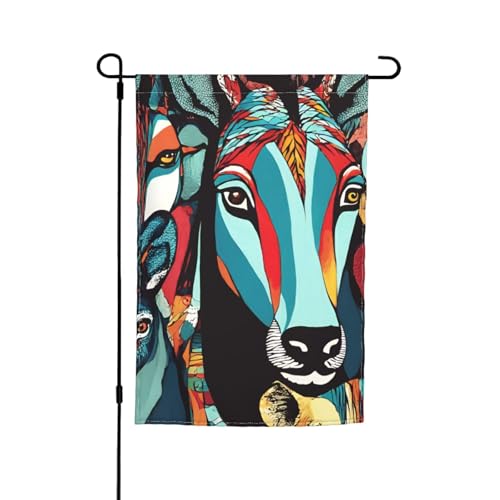 Abstrakter Kunstdruck für jeden Anlass, Gartenflagge, Ganzjahr, Outdoor-Flagge, Hofdekoration für Terrassen von YANYU