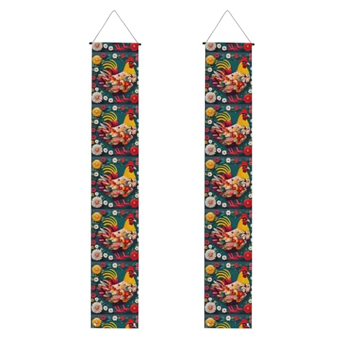 Blumen-Herz-Huhn-Druck, praktische Aufbewahrung, Banner, Hintergrund-Design, speziell für Feiern von YANYU