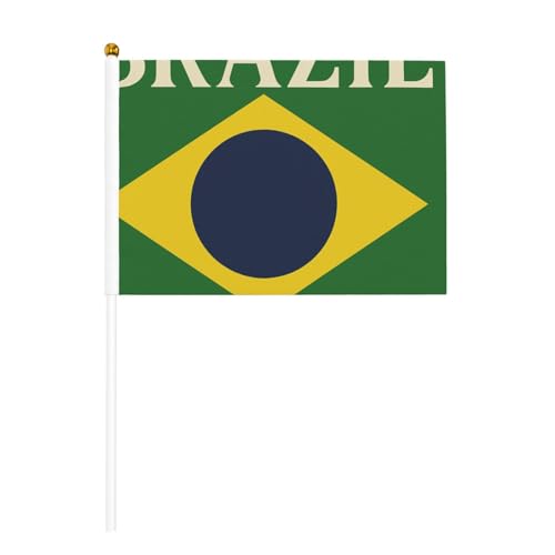 Brasilien-Flaggendruck, handlicher Fahnenmast, tragbare Flaggen, Dekoration, Veranstaltungen, vielseitige Verwendung, Gruppenaktivitäten von YANYU