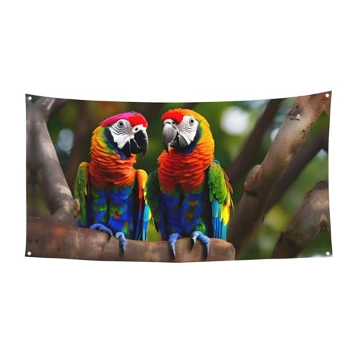 Bunte Papageien auf Baumdruck, festliche Party-Banner, Dekoration, Karneval, Halloween, Innen- und Außenbereich, Jahrestag Bunte Papageien auf Baumdruck, festliche Party-Banner, Dekoration, Karneval, Halloween, Innen- und Außenbereich, Jahrestag von YANYU