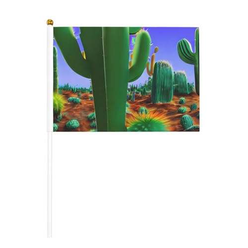 Cactus Desert Tragbarer Flaggenstock mit Wüstenprägung für Veranstaltungsdekoration, vielseitiger Einsatz, Gruppenaktivitäten von YANYU