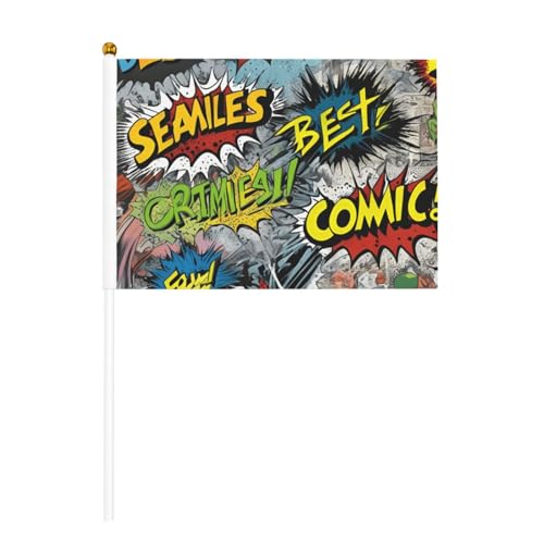 Comic-Kunstdruck, handlicher Fahnenmast, tragbare Flaggen, Dekoration, Veranstaltungen, vielseitige Verwendung, Gruppenaktivitäten von YANYU