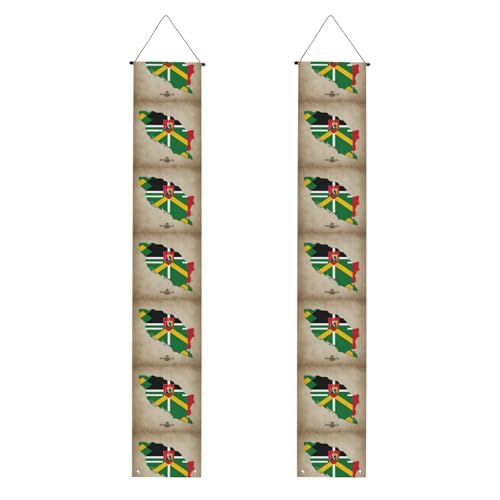 Flagge der Commonwealth of Dominica Map03 Druck, praktisches Hintergrunddesign, speziell für Feiern von YANYU
