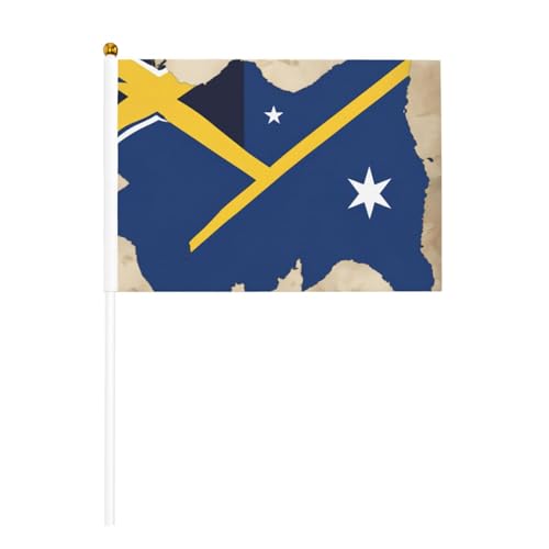 Flagge der Salomoninseln, Map01, Druck, Handflaggenmast, tragbare Flaggen, Dekoration, Veranstaltungen, vielseitige Verwendung, Gruppenaktivitäten von YANYU